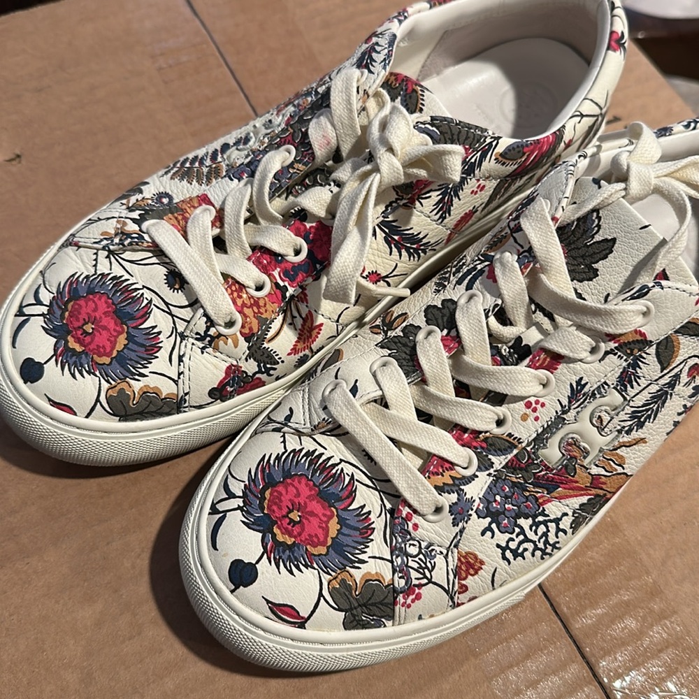 Tory Burch Amalia Spring Floral Sneakers 9.5 - Picture 10 of 13